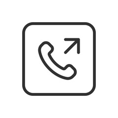 Outgoing Phone Ring Icon &ndash; Modern, Simple Flat Vector Illustration for Website or Mobile App