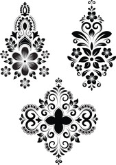 Decorative pattern floral motif design