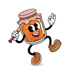 Funny Kimchi Jar Character Holding Baseball Bat