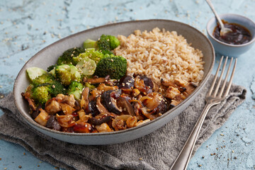 Fried rice with broccoli