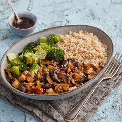 Fried rice with broccoli