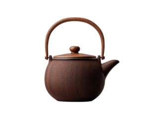 Elegant brown teapot perfect for brewing and serving tea in style.
