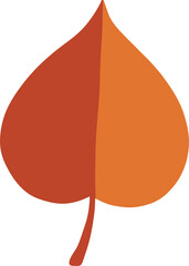 Spade or heart shaped leaf, The unique feature is the use of a two tone color block technique.