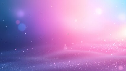 Obraz premium Magical abstract background with pink and blue gradient, bokeh lights and sparkling particles