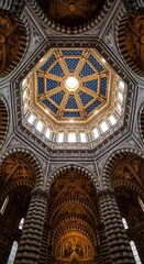 Obraz premium Interior of a Stunning Dome Cathedral.