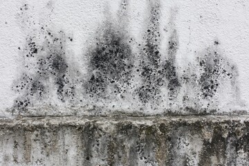 Obraz premium Wall affected by mold growth, damaged by moisture