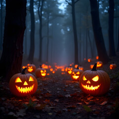 Jack-o'-Lantern Forest Path