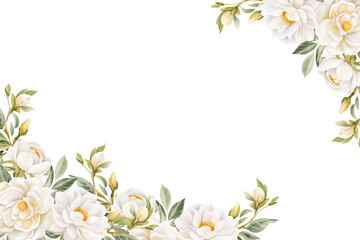 Watercolor flowers background vector for design.