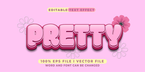 3d colorful pretty bold text effect