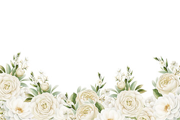 Watercolor flowers background vector for design.