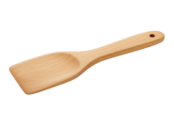 Wooden spoon spatula transparent background cutout png
