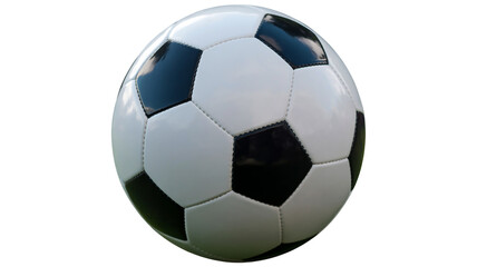 Fototapeta premium High-quality product photograph, traditional soccer ball, isolated on white