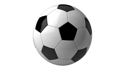 Fototapeta premium High-quality product photograph, traditional soccer ball, isolated on white