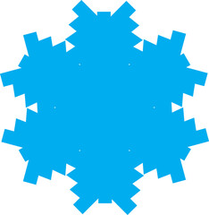 Radial Web Blue Snowflake