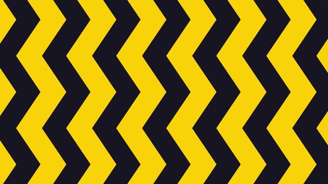 Yellow Chevron Pattern Dark Background Seamless Motion Graphic Abstract Geometric Design