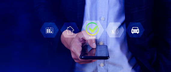 Loan, Financial loan agreement concept, investment and finance concept, fundraising, Personal Loan Assessment and Loans concept. Financial loan agreement