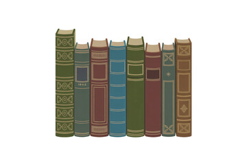 Book Stack with Education Elements Clipart