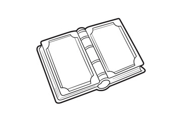 Academic Library Book Stack Flat Vector