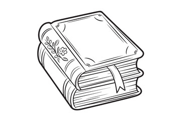 Colorful Open Book Pages Clipart Illustration