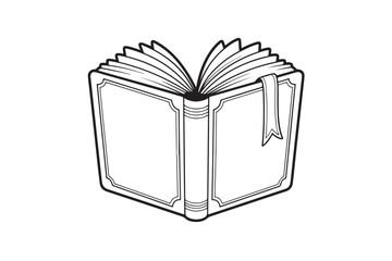 Open Reading Book Flat Vector Illustration