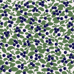 Light pattern. Seamless berry background. Vector