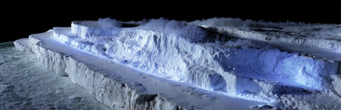 3D Sonar Image of the RMS Titanic Shipwreck on the Seabed.