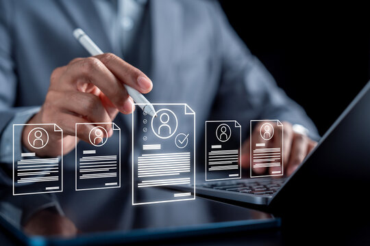 Recruitment and HR technology using digital checklist and document approval, job application, candidate selection, hiring process, and online human resources. - Powered by Adobe