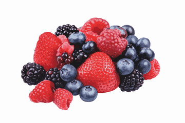 Mixed Berries Berry Medley isolated watercolor vector illustration svg