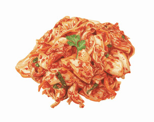 Layered Kimchi Cabbage kimchi isolated watercolor vector illustration svg