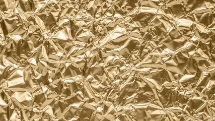 Luxury shiny metallic colorful foil crumpled texture background stop motion - Powered by Adobe