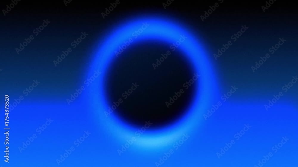 Wall mural abstract looping animated background, shifting blue ring shape with noise texture and blue backgroun