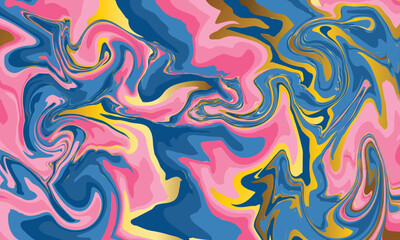 Premium seamless Marvel pattern with psychedelic swirls, flow art, gold, pink, and blue textile background, and abstract Marvel pattern perfect for tiles and acrylic texture.
