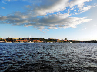 Naklejka premium Stockholm Sweden seen from the sea