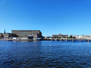 Stockholm Sweden seen from the sea