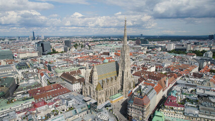 Aerial View of St Stephens Cathedral Vienna Austria