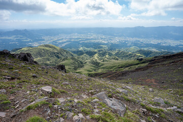 Fototapeta premium 阿蘇山からの絶景と空