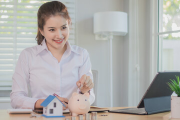 Real estate agents discuss real estate investment and mortgage plans, and provide financial advice...