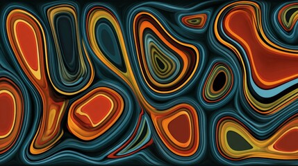 Fototapeta premium Vibrant abstract swirls with bold colors and dynamic fluid patterns.