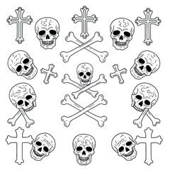 Skull and Bones Doodle