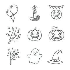 Halloween Party Doodle Pack