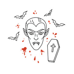 Vampire and Bat Doodle