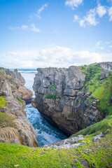 beautiful layer rocks as pancake locate along west coast is very amazing nature landscape South Island New Zealand 