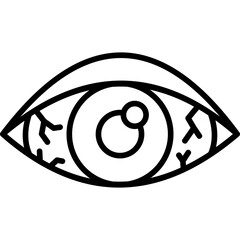 Eyestrain Line Icon