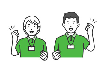 ガッツポーズ,スタッフ男女