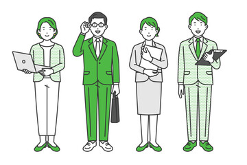 ポーズ集,ビジネス男女