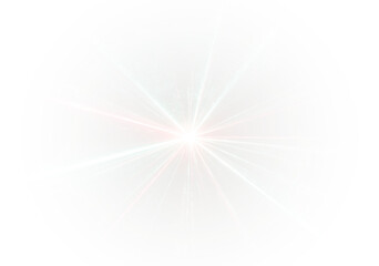 Radiant sunlight PNG with spark and light beam	