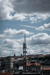Prague city landscapes. Streets and roads of the Czech capital.