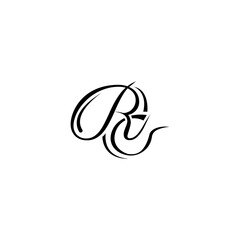 RC initial logo typography letter vector
