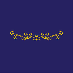 Elegant Gold Floral Swirl Design for Invitations and Decorative Elements