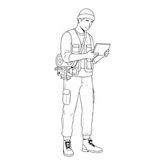 Vision-Driven Filmmaker Line Art – Filmmaker Vector Artwork with Defined Creative Silhouette – Filmmaker Drawing – Vector of Filmmaker – Filmmaker Sketch